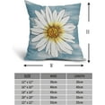 thumbnail image 4 of Summer Daisy Floral Pillow Covers 20X20 Inch Set of 2 White Petal Flower Bloom Decorative Pillow Cases Blue Seasonal Cotton Linen Cushion Case Farmhouse Home Decor for Sofa Couch Porch Outdoor, 4 of 6