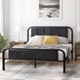 thumbnail image 4 of Javlergo Modern Platform Metal Bed Frame with Headboard, Steel Slat Support/No Box Spring Needed, Black Black - Queen, 4 of 5