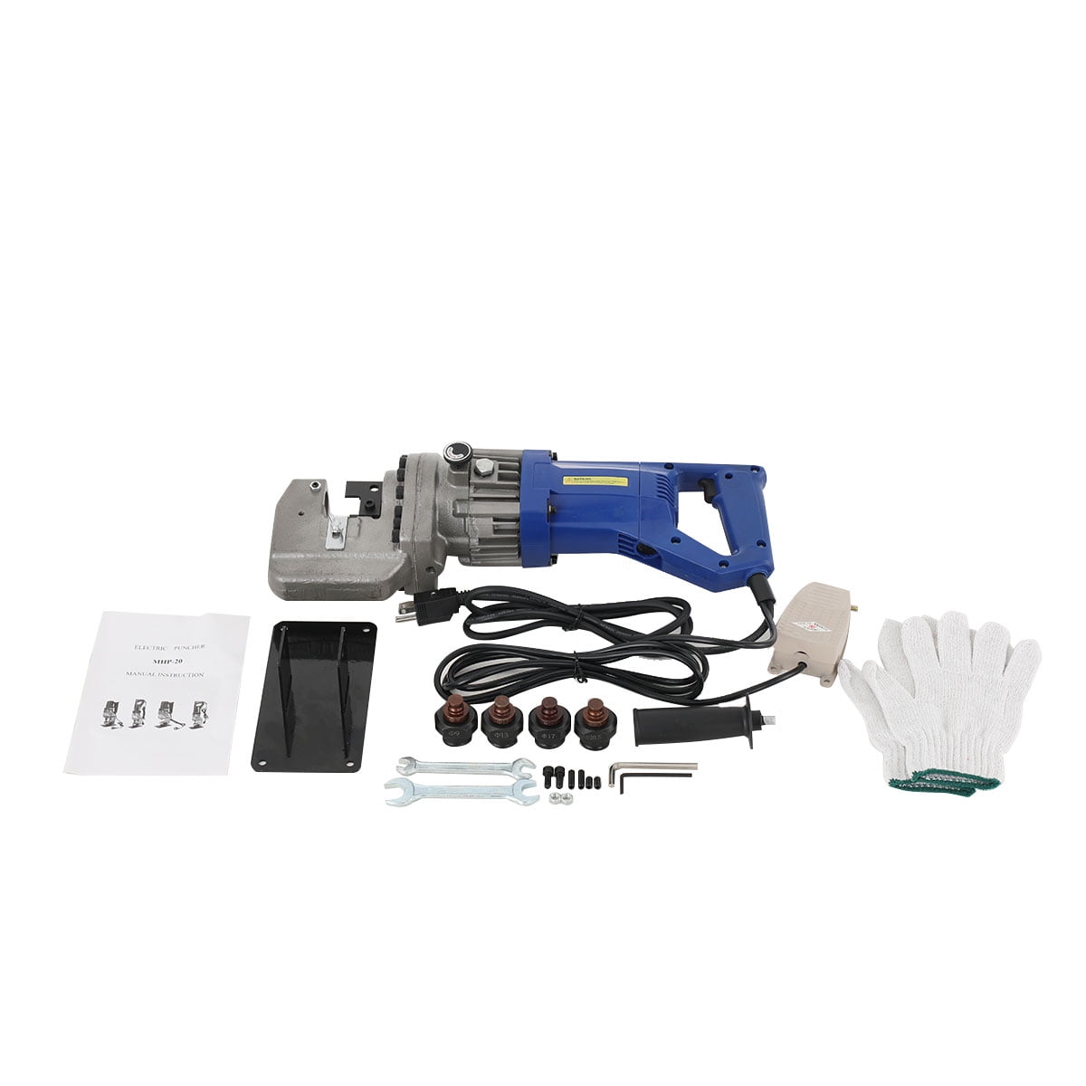 YILIKISS Hydraulic Hole Puncher Cutting Thick 1-1.4",Electric Hydraulic Hole Punching Tool w/ 5-Dies Set,Hydraulic Metal Hole Puncher w/Manual Oil Return Switch, Hydraulic Hole Punch Machine 1200W