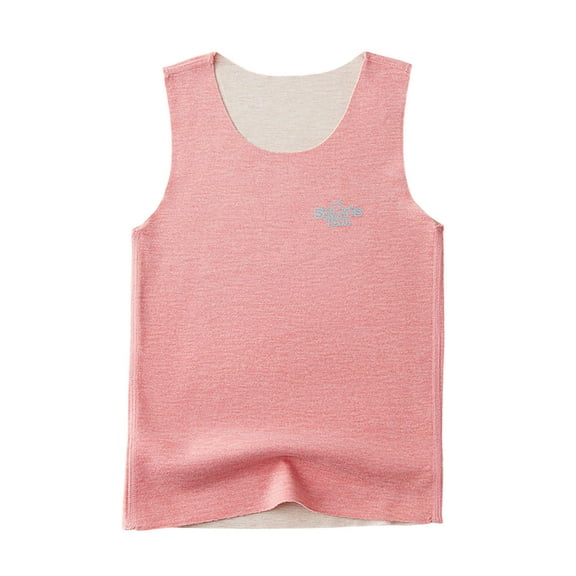 Cethrio Girls Thermal Tank Tops , Crewneck Sleeveless Cotton Fall Winter Kids Tops Pink Size 10-12