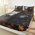 thumbnail image 3 of Feelyou 3D Wolf Twin Sheet Sets for Teens, Autumn Maple Leaf Botanical Twin Fitted Sheet, Woodland Wildlife Flat Sheet, Breathable Home Decor, 3-Piece, 3 of 7