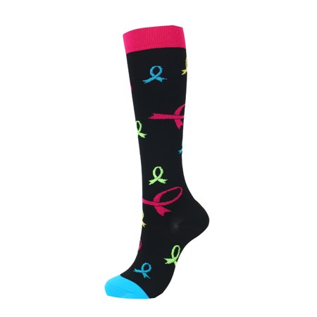 DNAKEN(7 pairs) Compression Socks for Women & Men Circulationis Best Support for Athletic Running,Hiking,Nursing plus size compression socks wide calf compression socks for nurses