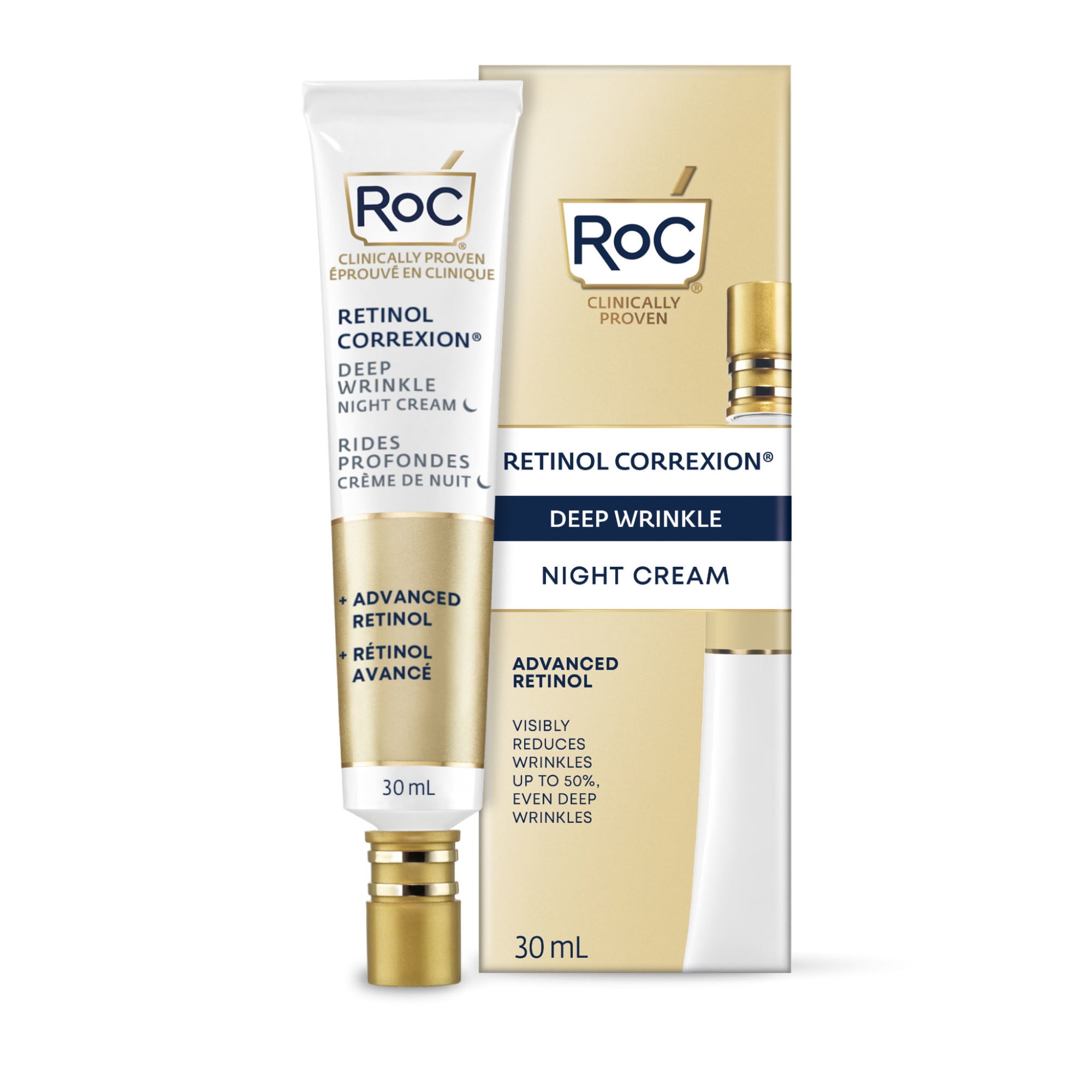 RoC Skincare - Retinol Correxion®️ - Crème de nuit profonde rides - Fonctionne pendant que vous dormez (30ml)