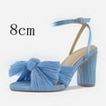 thumbnail image 2 of Womens Peep Toe Pumps Shoes Block Heeled Heels Ankle Strap Fashion Summer Ladies Dress Shoes, 2 of 6
