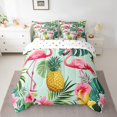 thumbnail image 2 of Castle Fairy Animal Flamingo Bedding Comforter Set,Fruit Pineapple Queen Bedding Sets, 2 of 7