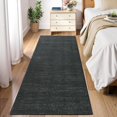 thumbnail image 1 of Hallways Runner Rug 2x6 for Kitchen, Machine Washable Rugs Modern Minimalist Carpets Contemporary Solid Black Rugs Non-Slip Low Pile Bathroom Rug Runner for Entrance Entryway, 1 of 16
