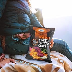 Jans Sea Salt Cassava Chips, Gluten Free, Non-GMO, Savory Sea Salt Cassava Yam Snack, Vegan Snack Alternative, Thin Sliced Root Chips, 3 Oz Per Bag (Pack of 12)