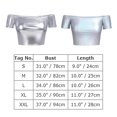 thumbnail image 4 of FYMNSI Women's Sexy Shiny Metallic Off Shoulder Crop Tube Top Strapless Holographic Tops Clubwear L o-Shiny Sliver, 4 of 4