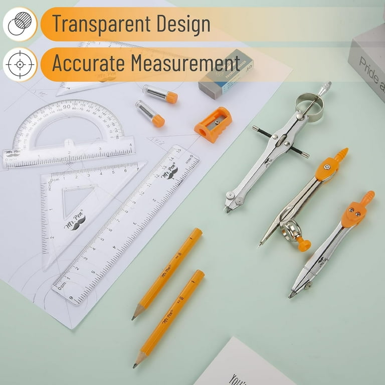 Mr. Pen- Geometry Set, 13 pcs, Compass for Geometry Compass