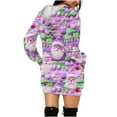 thumbnail image 4 of Jsaierl Robe à Capuche pour Femmes Noël Grande Taille Tunique Sweat à Capuche Robes Femme Tenue d'Automne Tendance, 4 of 5