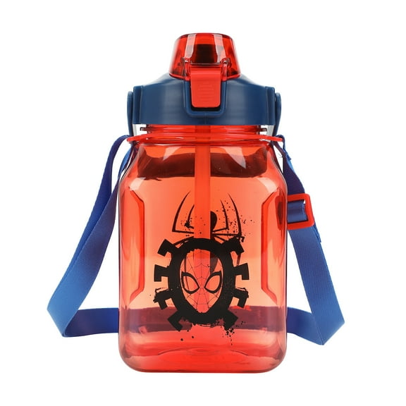 Spider-Man Mask & Logo 50 Oz Red Water Bottle With Carrying Strap