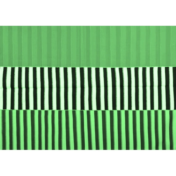 Ahgly Company Indoor Rectangle Abstract Emerald Green Contemporary Area Rugs, 3' x 5'