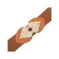 thumbnail image 2 of INSPIRE CHIC Women's Golden Leaf Stretchy Belts, Fashion Vintage Elegant Elastic Waistband for Dress Coat 26.4x2.4" Brown, 2 of 6