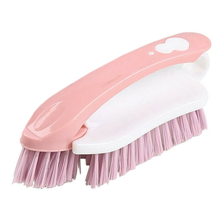 Sohindel Laundry Brush Shoe Brush Shoe Cleaning Brush Scrub Brush for Stains,Household Cleaning Brushes Bathroom - Pink Shoe Brush + Pink Clothes Brush, Men's