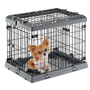Cage Pour Chien Out Of Stock - LUCKY DOG Sliding Double Door Wire Dog Crate, 30 Inch Dog Cage