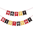 thumbnail image 1 of Banner de cumpleaños Woizoeiy Happy Birthday, rojo, negro y amarillo, 1 of 8