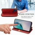 thumbnail image 3 of Oneplus Nord N10 5G Case, PU Leather TPU Wallet Cover with Card Holder Kickstand Hidden Magnetic Adsorption Shockproof Flip Folio Phone Protective Case for Oneplus Nord N10 5G,Red, 3 of 8