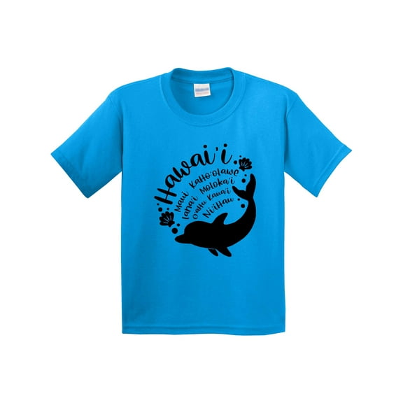 Inktastic Hawaii Islands with Dolphin Youth T-Shirt