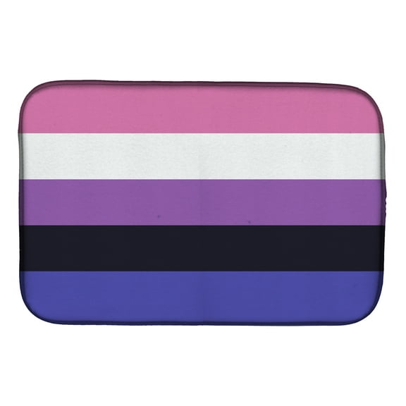 Genderfluid Pride Dish Drying Mat