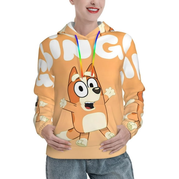 Johaoi Bluey Print Women's Hoodie Sweatshirt,Aautumn Athletic Hoodie Pullover Hooded Sweatshirt for Women-Small