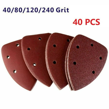 

40PC Mouse Sanding Sheets For Black And Decker Detail Palm Sander Pads Sandpaper
