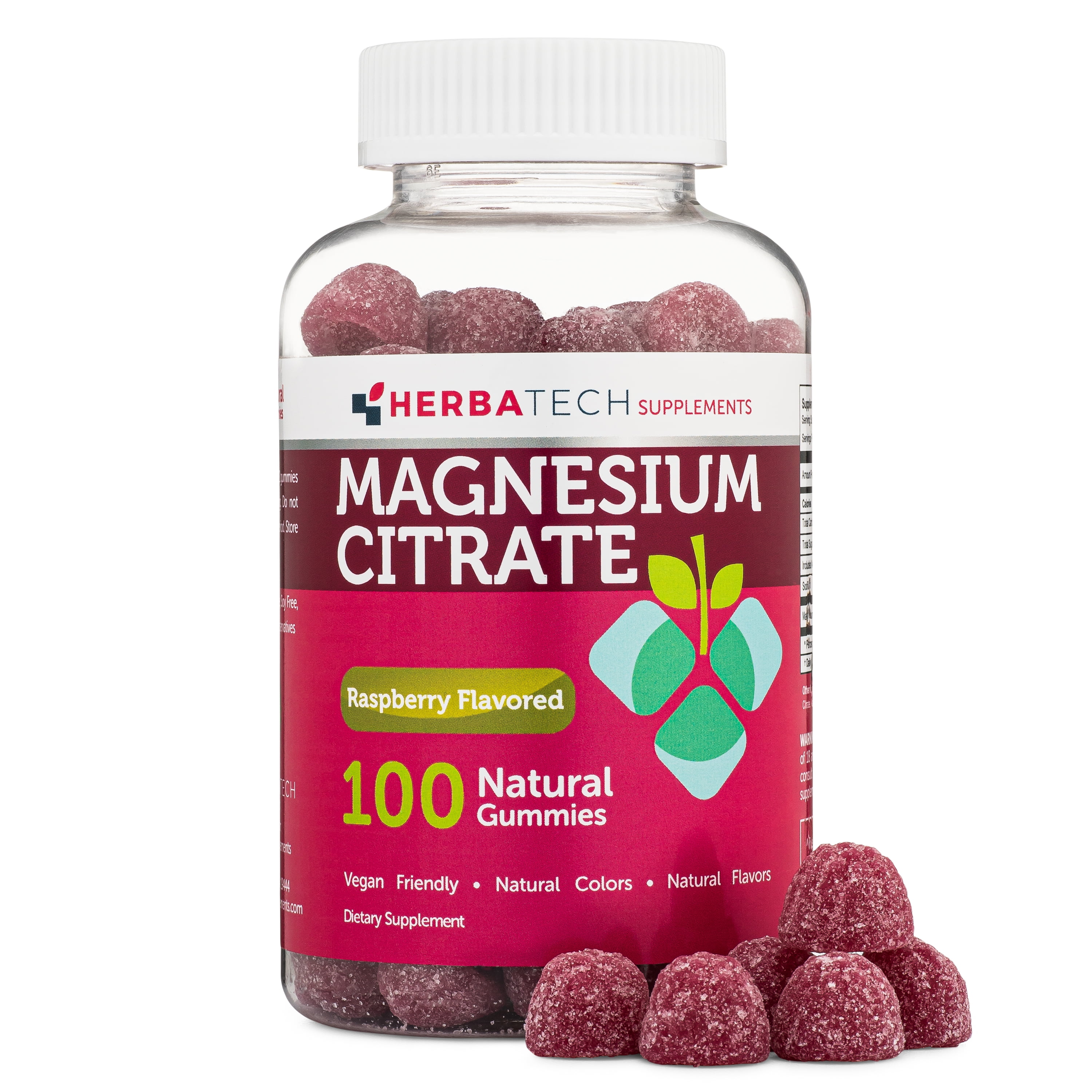 Magnesium Citrate Calm Gummies Supplement for Adults and Kids (100