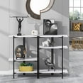 thumbnail image 2 of Tribesigns Console Table, Narrow Entryway Table for Living Room, Modern Faux Marble Sofa Table with 3-Tier Storage Shelves, Entrance Accent Table for Hallway, Foyer, 2 of 7