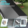 thumbnail image 4 of 12 ft. W x 20 ft. D Heavy Duty Metal Frame Carport with Solar Lamp, Outdoor Garage Car Shelter with Powder-Coated Steel Roof & Fabric Sidewall, 4 of 10