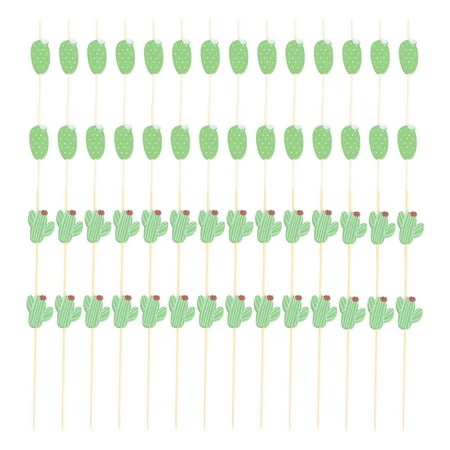 

100Pcs Cocktail Picks Creative Cactus Appetizer Picks Fruit Toothpicks Party Supplies