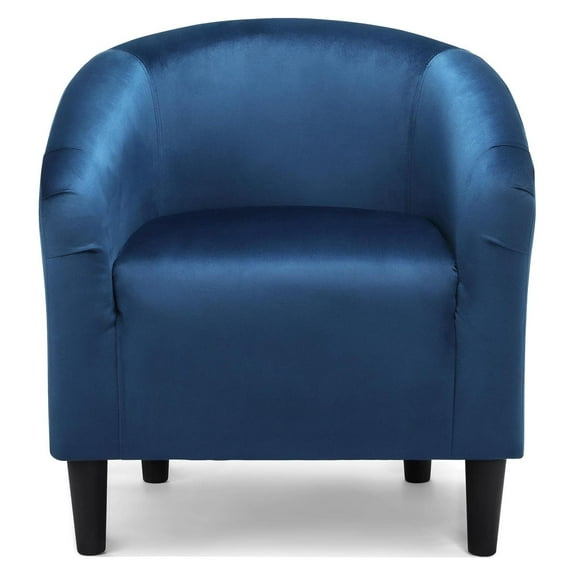 Velvet Accent Chair, Modern Club Chair Upholstered Armchair with Solid Legs Comfy Sofa Chair for Living Room/Bedroom/Waiting Room, Pagoda Blue Set of 1