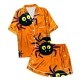 thumbnail image 7 of Womens Pajama Sets Casual Halloween Print Short Set Everyday Wear Comfortable Sleepwear Loungewear Nightwear Nightclothes Homewear, 7 of 7