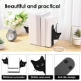 thumbnail image 5 of 2Pcs Peeping Cat Shape Metal Bookends Decorative Desktop Book Ends Versatile Stable Base Bookshelf Bookends With Smooth Surface Edge for Home Office, 5 of 10
