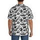 thumbnail image 3 of Fotbe Black White Halloween Camisa Estampada de Manga Corta para Hombre, Casual de Verano, Estilo Playero, Sin Arrugas-Small, 3 of 5