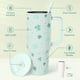 thumbnail image 2 of Vaso SANDJEST de acero inoxidable de 40 oz con aislamiento y asa, 2 of 8