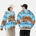 thumbnail image 5 of Picia Animals on Noah's Ark Floating Women's Men's UPF 50+ Sun Protection Hoodie Shirt Long Sleeve SPF Fishing Outdoor UV Hiking Lightweight Shirts-3X-Large, 5 of 9
