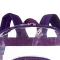 thumbnail image 5 of Raindrops Transparent PVC Backpack Simple See Through School Backpack Outdoor Bookbag Travel Makeup Pouch Organizer (Purple), 5 of 8