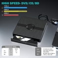 thumbnail image 4 of Unidad Externa de Blu Ray, Reproductor de CD/DVD con Capacidad de Lectura/Escritura Reproductor de Blu-Ray Portátil para PC Portátil Win10, 4 of 5