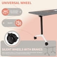 thumbnail image 4 of 2PCS Folding Conference Room Table with Wheels, 47.2inch Modern Meeting Table/Training Table for 6-8 People,, 4 of 7