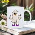 thumbnail image 1 of Cute Chicken Print Ceramic White Mug- Perfect for Morning Coffee& Tea Lovers, 1 of 5