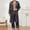 Black, variant on ALLLIST Pajamas Men Set Satin Sleepwear Black Casual Print Long Sleeve Robes & Bottom Pjs Sets Teens Pajamas M-XL