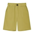 thumbnail image 4 of ZACPNCV Boys School Uniform Golf Shorts Pull On Preppy Shorts Kids Clothes with Pockets Yellow 13-14 Years, 4 of 7