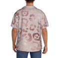 thumbnail image 7 of PAYOHTO Leopard Skin Rose Gold Elegant Texture Mens Hawaiian Casual Short-sleeved Shirt Tropical Summer Beach Button Down Shirts, 7 of 7