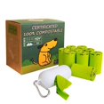 thumbnail image 1 of Bolsa para excrementos de perro, verde luna, compostable, 120 unidades, 9 x 13 pulgadas, 1 of 7