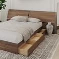 thumbnail image 1 of Nexera 2 Piece Queen Size Bedroom Set, Walnut, 1 of 8