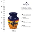 thumbnail image 2 of JAGASY Elephant Small Urns for Human Ashes Keepsake - Funeral Mini Urn for Ashes Adult Male - Blue Memorial Cremation Urns for Dad - Sunset Decorative Urn for Father - (3 Inch), 2 of 7