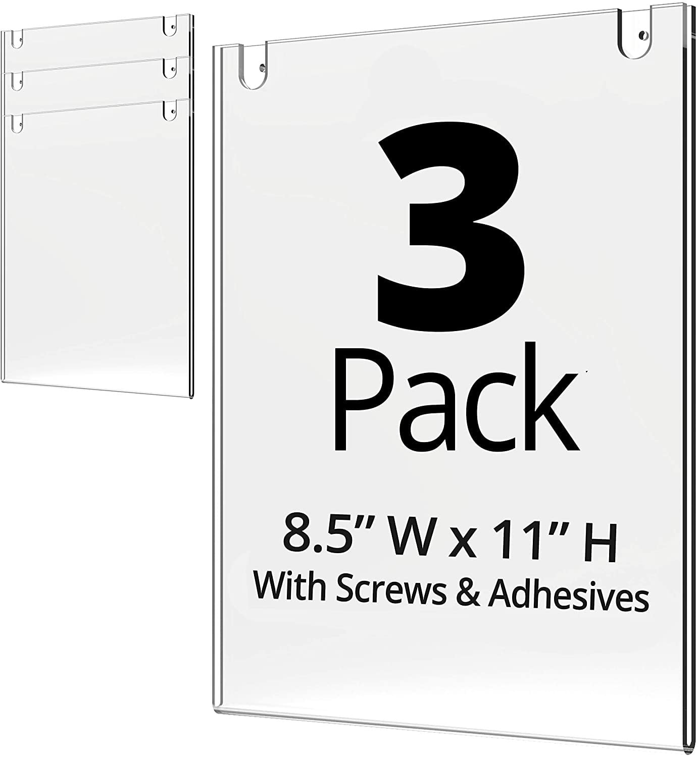 Predrilled Holes Predrilled Holes Portrait,6 Pack 6 Pack 1InTheOffice Wall Mount Sign Holder 8.5 x 11,Vertical Predrilled Holes Predrilled Holes Portrait,6 Pack 6 Pack 1InTheOffice Wall Mount Sign Holder 8.5 x 11,Vertical
