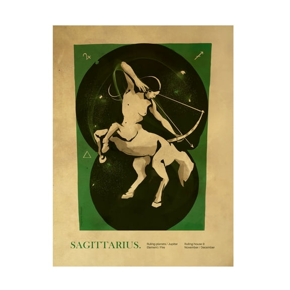 Trademark Fine Art Dionisis Gemos Sagitarius print Canvas Wall Art