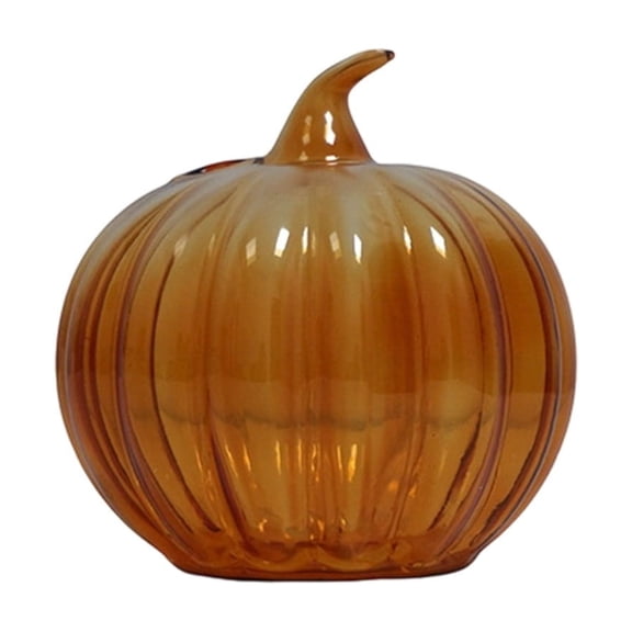 Glass Pumpkin Vase for Flowers – Decorative Hydroponic Pumpkin Flower Vase, Clear Green Orange Glass Centerpiece for Fall Thanksgiving Halloween Home Decor Tabletop Display