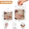 thumbnail image 3 of Wobogo Vintage Rose Clear Plastic Jar Large and Medium Combo Set Cotton Swabs Balls Dental Floss Sticks Cosmetic Storage Can, 3 of 6