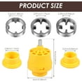 thumbnail image 2 of HUGFEGWE PVC Thread Maker Tool for Electric Drill, Plastic Pipe Tap Die Set, with 3 Dies,1/2", 3/4", 1", Pipe Threader Plumbing Tool for Professional Cutting & Pipe Threaders (6PCS) U2536-3126, 2 of 7